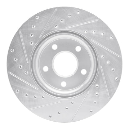 R1 Concepts R1 04-19 Ford Escape Front Right Drilled & Slotted Silver Brake Rotor