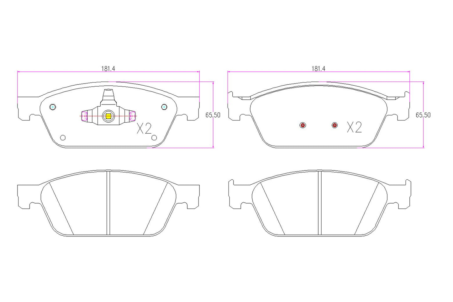 BOGAP F8210511 Brake Pad Set, Disc Brake | ML Performance Car Parts