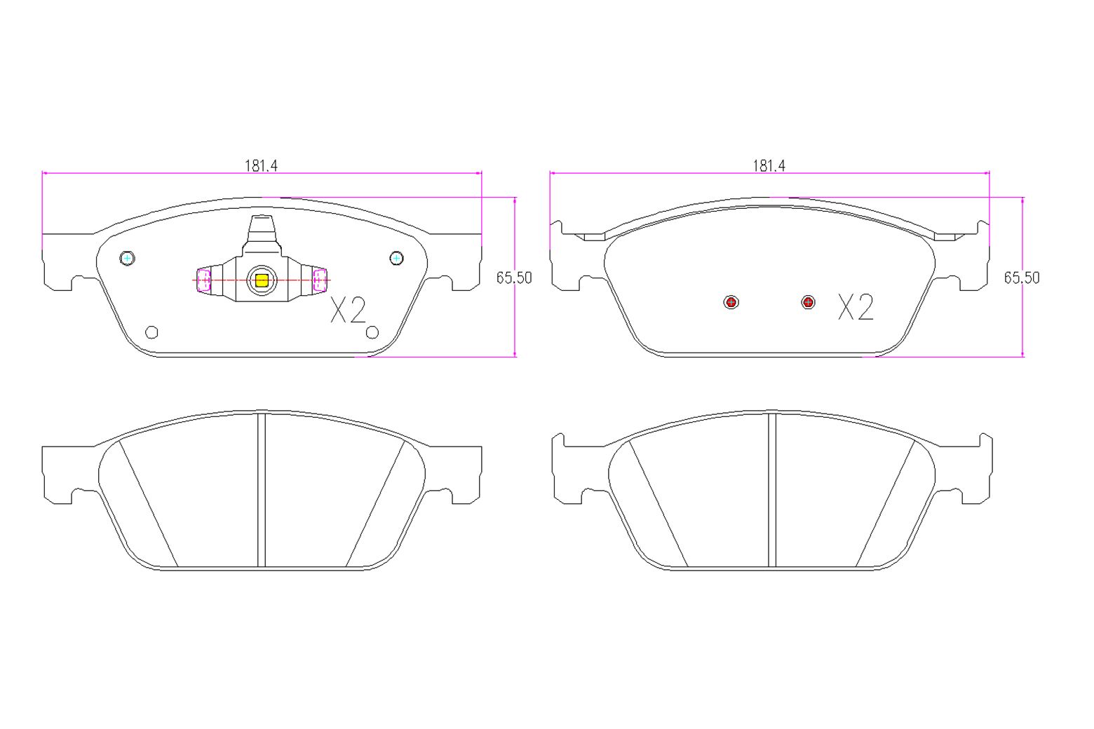 BOGAP F8210511 Brake Pad Set, Disc Brake | ML Performance Car Parts
