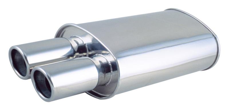 Vibrant StreetPower Oval Muff 5in x 9in x 15in long body 4in inlet I.D. x 4in outlet Center-Center