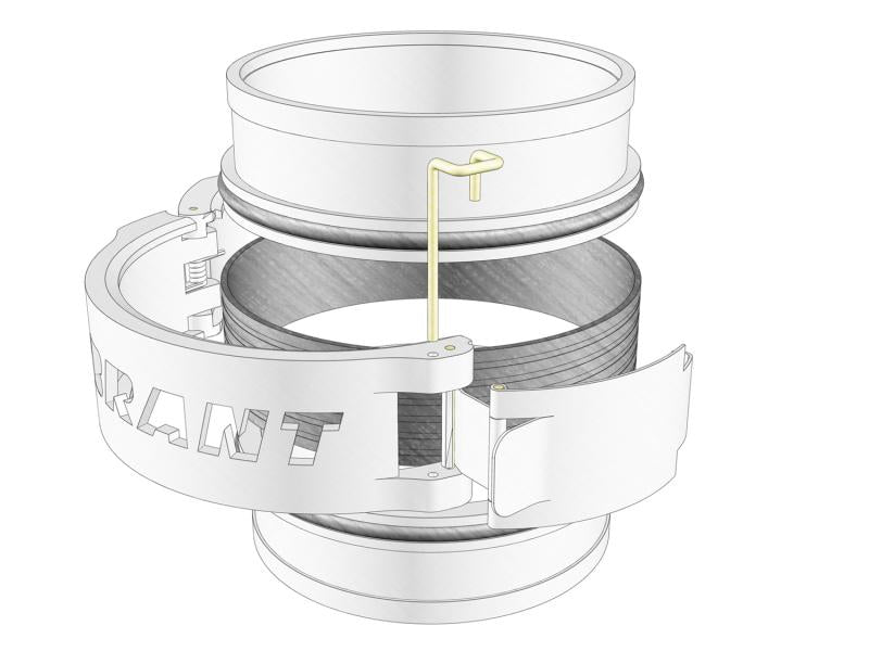 Vibrant HD Clamping System Assembly for 2in OD Tubing - Blue Clamp