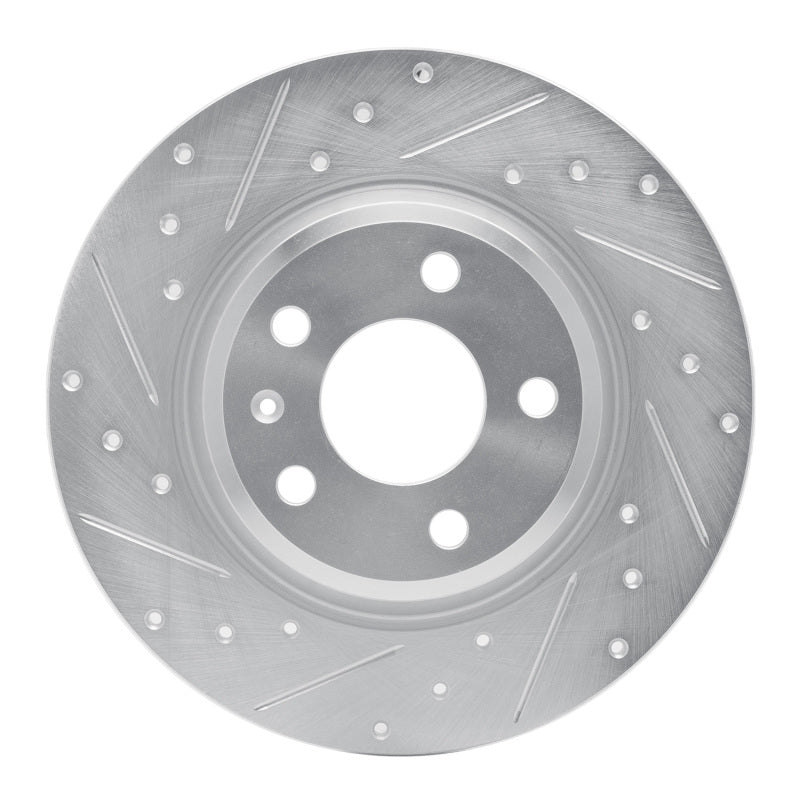 R1 Concepts R1 08-25 Audi Q5 (USA/Canada Excl Hybrid) Rear Left Drilled & Slotted Silver Brake Rotor