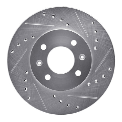 R1 Concepts R1 12-25 Dodge Attitude (Mexico) Front Right Drilled & Slotted Silver Brake Rotor