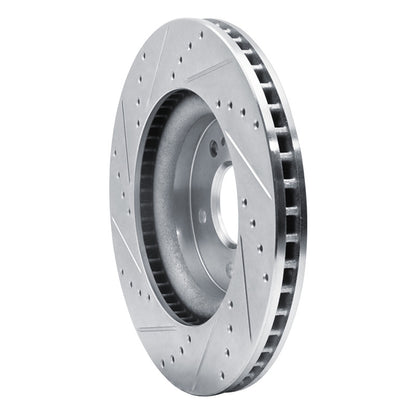 R1 Concepts R1 18-23 Genesis G70 Front Right Drilled & Slotted Silver Brake Rotor