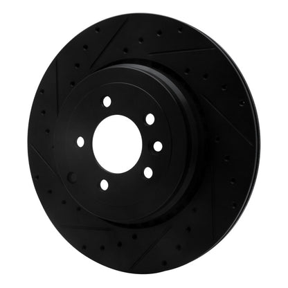 R1 Concepts R1 10-13 Land Rover Range Rover Sport Rear Left Drilled & Slotted Black Brake Rotor
