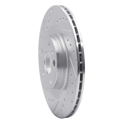 R1 Concepts R1 16-26 Volvo V60 Rear Left Drilled & Slotted Silver Brake Rotor