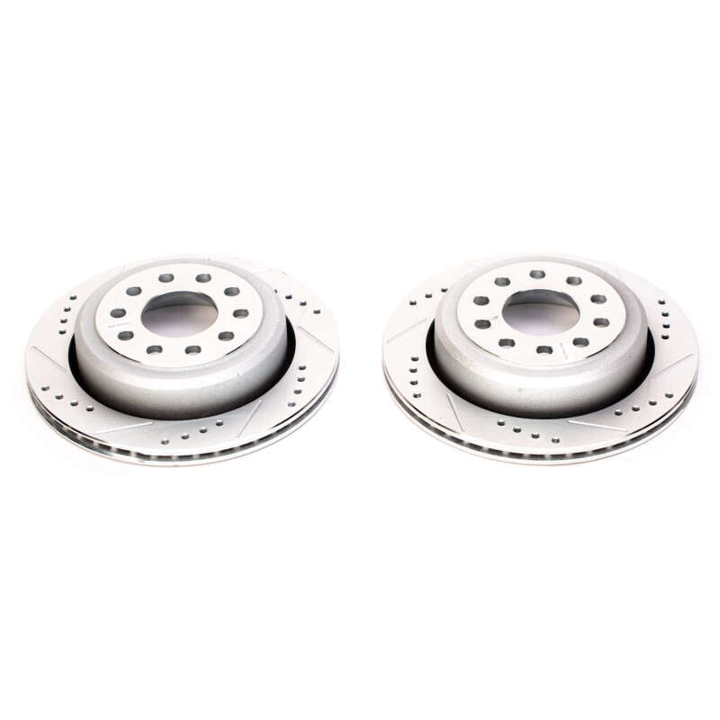 PowerStop Power Stop 03-11 Lincoln Town Car Rear Evolution Drilled & Slotted Rotors - Pair