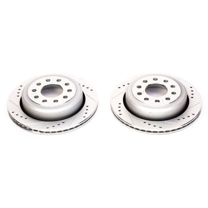 PowerStop Power Stop 03-11 Lincoln Town Car Rear Evolution Drilled & Slotted Rotors - Pair