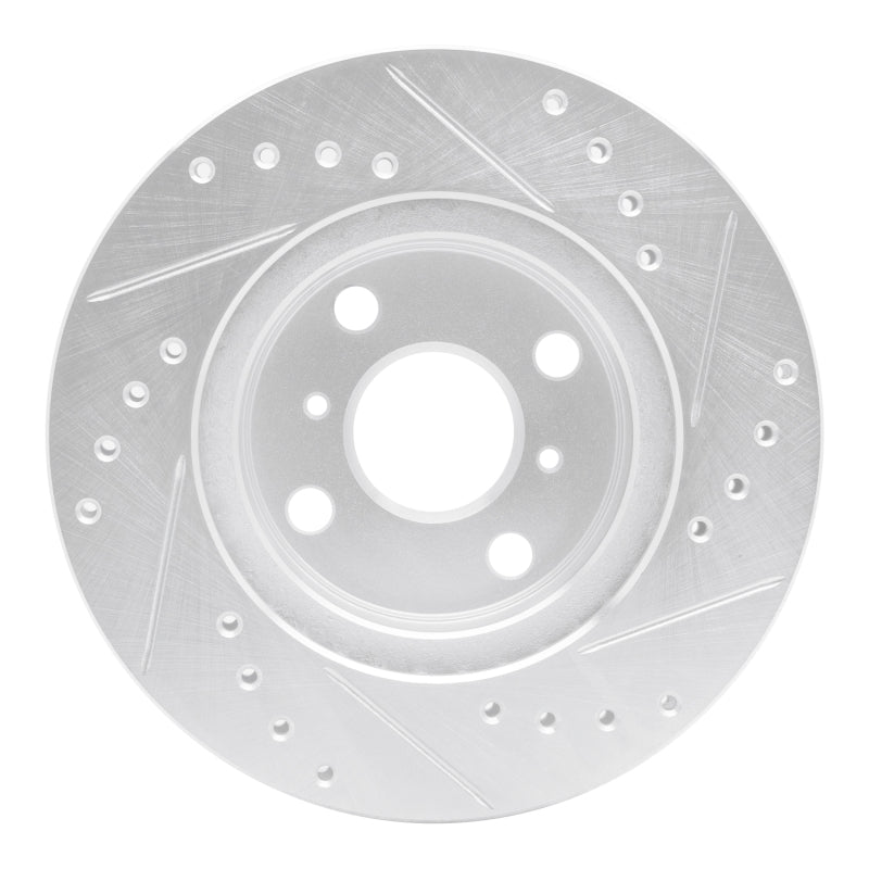 R1 Concepts R1 92-95 Toyota Paseo Front Left Drilled & Slotted Silver Brake Rotor