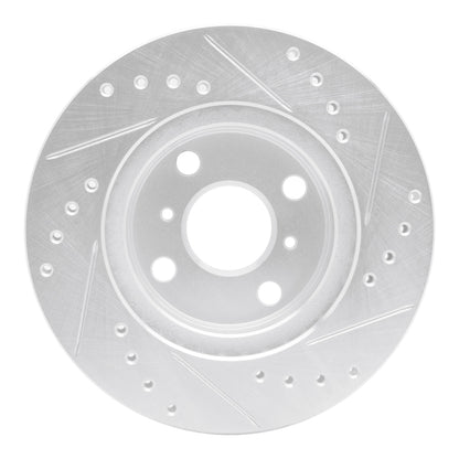 R1 Concepts R1 92-95 Toyota Paseo Front Left Drilled & Slotted Silver Brake Rotor