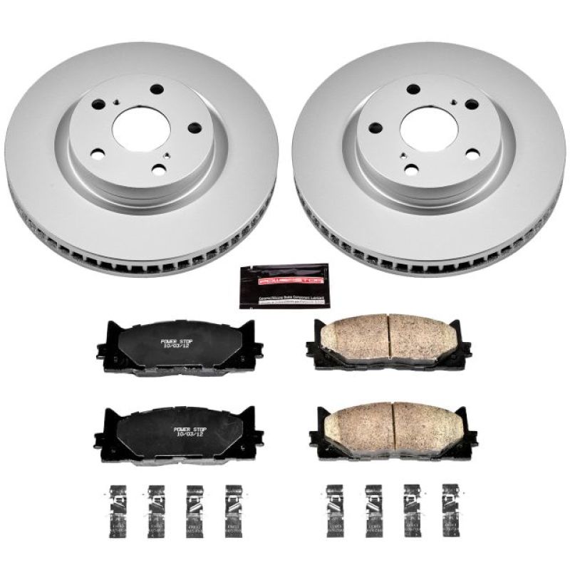 PowerStop Power Stop 13-18 Lexus ES300h Front Z17 Evolution Geomet Coated Brake Kit