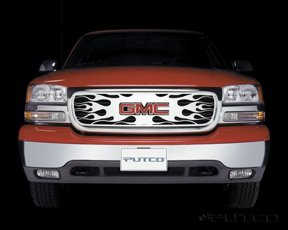 Putco 03-06 GMC Sierra LD/HD w/ Logo CutOut Flaming Inferno Stainless Steel Grille