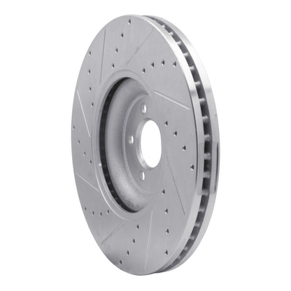 R1 Concepts R1 10-24 Jaguar XF Front Right Drilled & Slotted Silver Brake Rotor