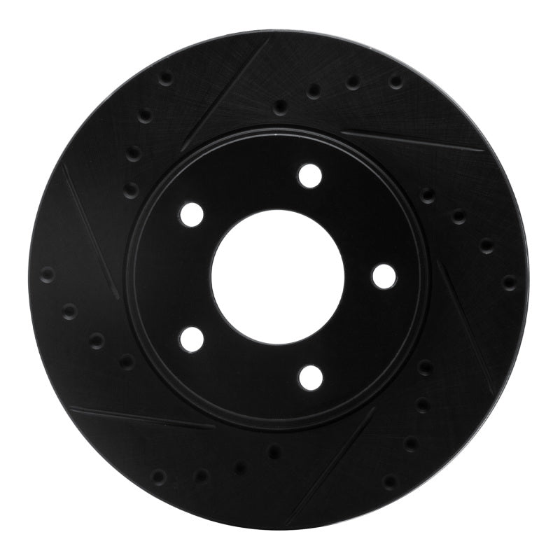 R1 Concepts R1 92-03 Mazda 929 Front Left Drilled & Slotted Black Brake Rotor