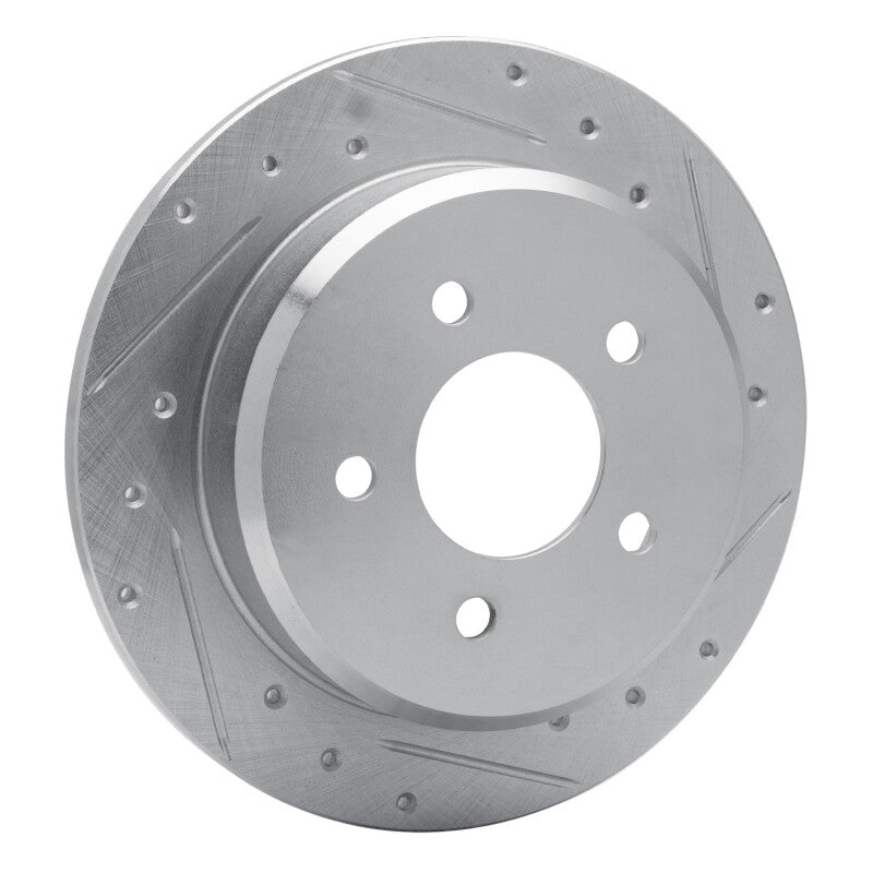 R1 Concepts R1 96-02 Ford Crown Victoria Rear Right Drilled & Slotted Silver Brake Rotor