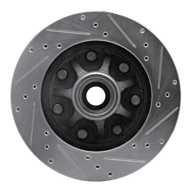 R1 Concepts R1 97-02 Ford F-150 RWD Front Left Drilled & Slotted Silver Brake Rotor