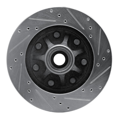 R1 Concepts R1 97-02 Ford F-150 RWD Front Left Drilled & Slotted Silver Brake Rotor