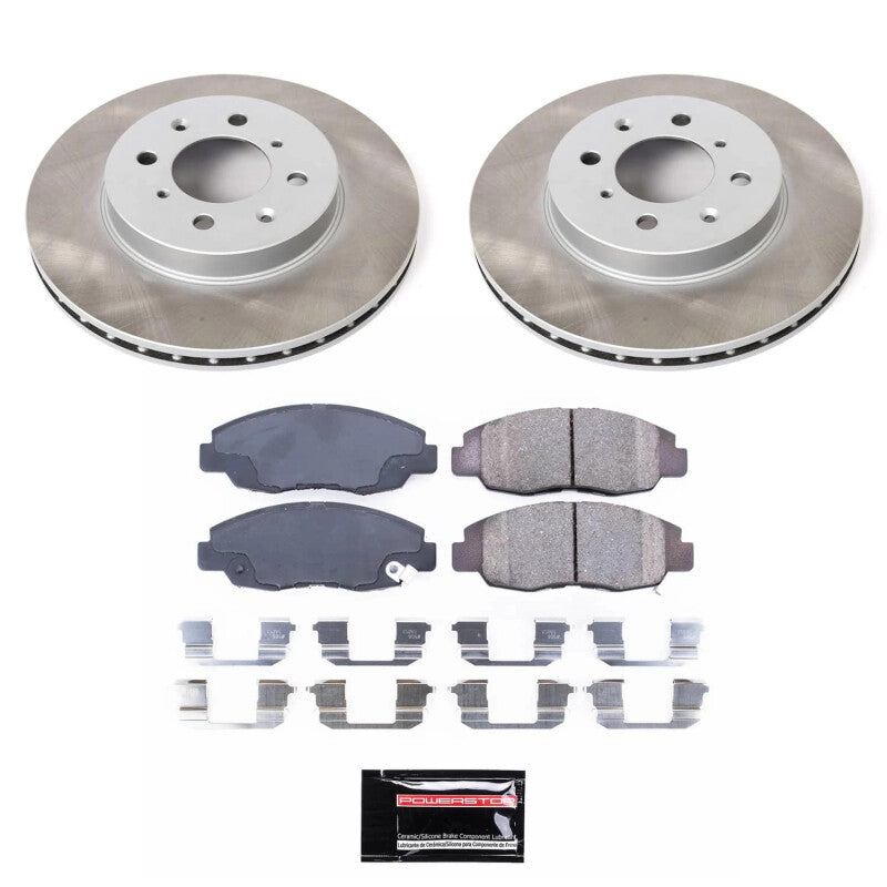 PowerStop Power Stop 10-14 Honda Insight Front Semi-Coated Rotor Kit