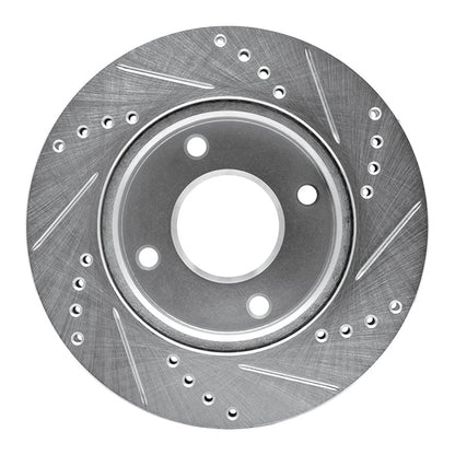 R1 Concepts R1 07-17 Nissan TIIDA (Mexico) Front Left Drilled & Slotted Silver Brake Rotor