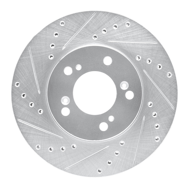 R1 Concepts R1 93-95 Acura Legend Front Left Drilled & Slotted Silver Brake Rotor