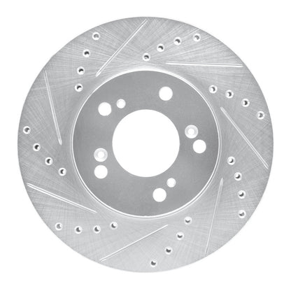 R1 Concepts R1 93-95 Acura Legend Front Left Drilled & Slotted Silver Brake Rotor