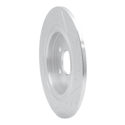 R1 Concepts R1 18-25 Honda Odyssey Rear Left Drilled & Slotted Silver Brake Rotor