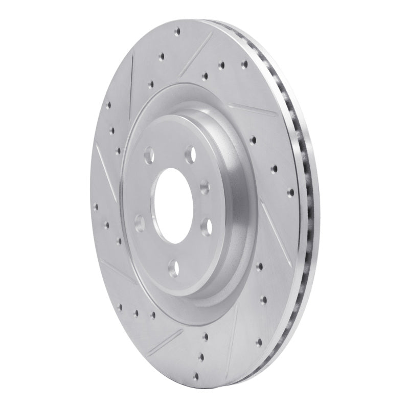 R1 Concepts R1 2008-2025 Audi A7 Quattro Rear Left Drilled & Slotted Silver Brake Rotor