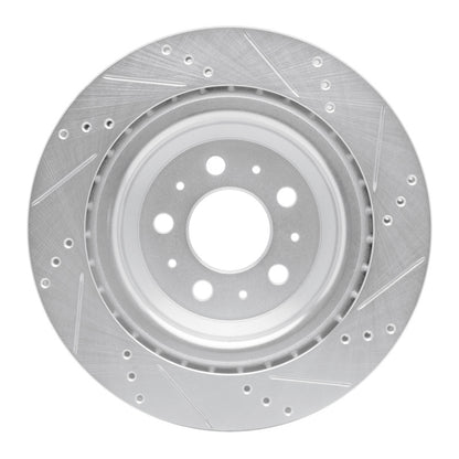 R1 Concepts R1 17-25 Tesla Model 3 Rear Left Drilled & Slotted Silver Brake Rotor