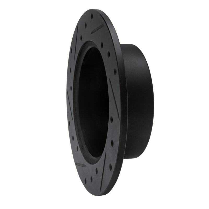 R1 Concepts R1 95-98 Acura TL Rear Right Drilled & Slotted Black Brake Rotor