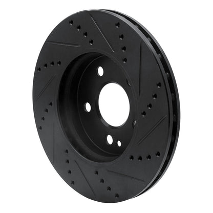 R1 Concepts R1 06-11 Mercedes-Benz B200 Front Left Drilled & Slotted Black Brake Rotor