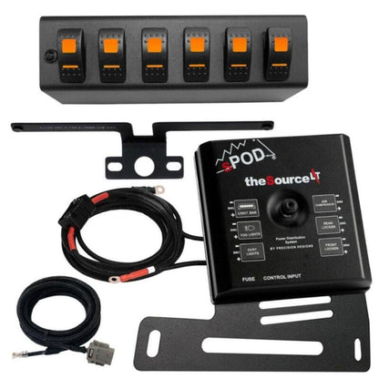sPOD 07-08 Jeep Wrangler JK SourceLT w/Red LED Switch Panel