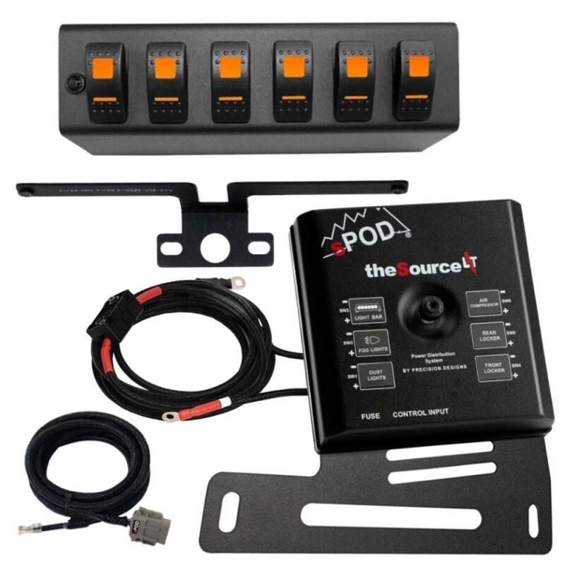 sPOD 07-08 Jeep Wrangler JK SourceLT w/Blue LED Switch Panel