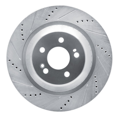 R1 Concepts R1 14-21 Mercedes-Benz S550E Rear Left Drilled & Slotted Silver Brake Rotor