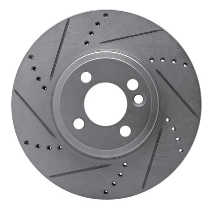 R1 Concepts R1 07-15 Mini Cooper (Excl Clubman) Front Left Drilled & Slotted Silver Brake Rotor