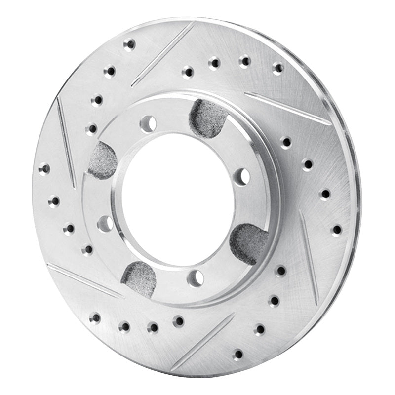 R1 Concepts R1 91-92 Dodge COLT Front Left Drilled & Slotted Silver Brake Rotor