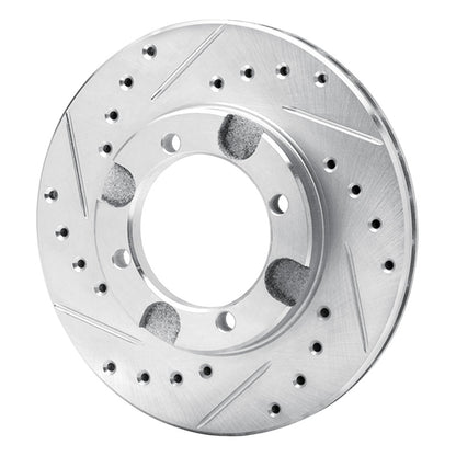 R1 Concepts R1 91-92 Dodge COLT Front Left Drilled & Slotted Silver Brake Rotor
