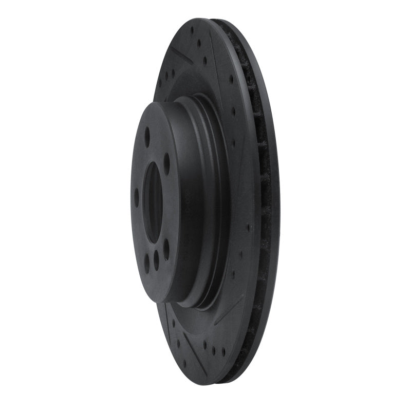 R1 Concepts R1 16-26 BMW 228I Gran Coupe Rear Right Drilled & Slotted Black Brake Rotor