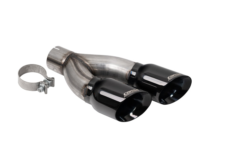 CORSA Performance Corsa 2022-2024 Toyota Tundra 4WD 4in Single Side Dual Outlet Tip Kit - Black PVD