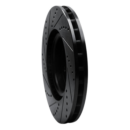 R1 Concepts R1 04-07 Volvo V70 Front Right Drilled & Slotted Black Brake Rotor