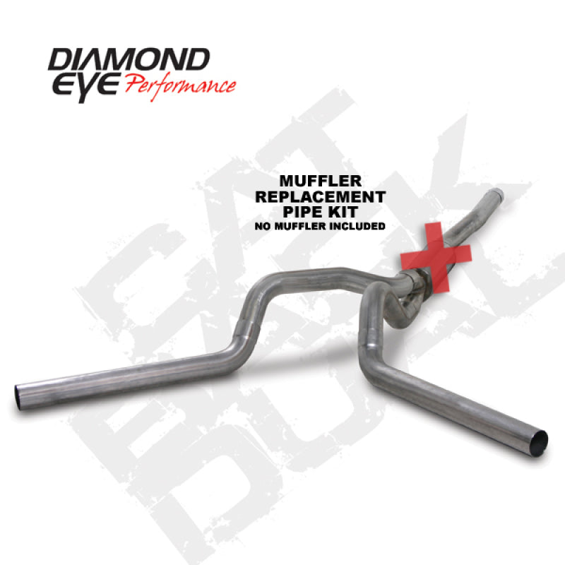Diamond Eye Performance Diamond Eye KIT 4in Catback MFLR RPLCMENT PIPE DUAL SS: 2006-2007.5 CHEVY/GMC 6.6L 2500/3500