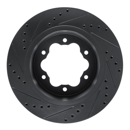 R1 Concepts R1 20-25 Ford Transit-350 HD/DRW Rear Right Drilled & Slotted Black Brake Rotor