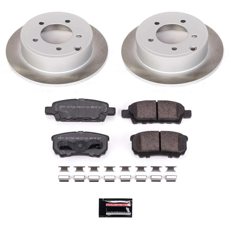 PowerStop Power Stop 08-17 Mitsubishi Lancer Rear Semi-Coated Rotor Kit