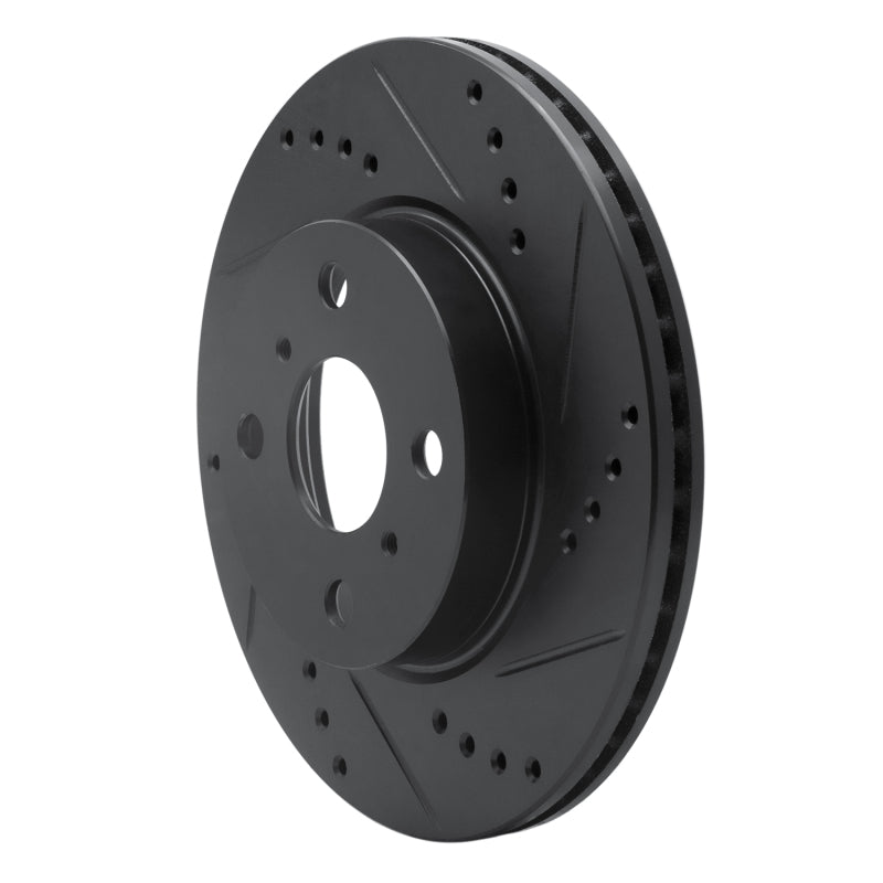 R1 Concepts R1 12-15 Scion IQ Front Right Drilled & Slotted Black Brake Rotor