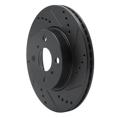 R1 Concepts R1 12-15 Scion IQ Front Right Drilled & Slotted Black Brake Rotor