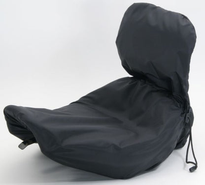 Mustang Motorcycle Mustang Harley Solo Seat w/Driver Backrest Rain Covers - Black