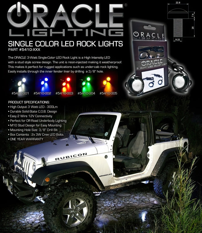 ORACLE Lighting Oracle 3W Universal Cree LED Billet Lights - Red