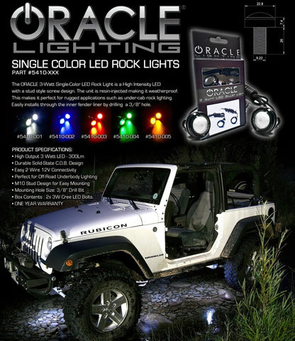 ORACLE Lighting Oracle 3W Universal Cree LED Billet Lights - Red