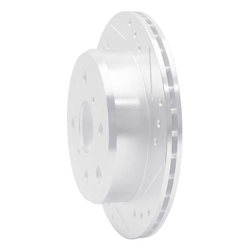 R1 Concepts R1 82-85 Toyota Celica Rear Right Drilled & Slotted Silver Brake Rotor