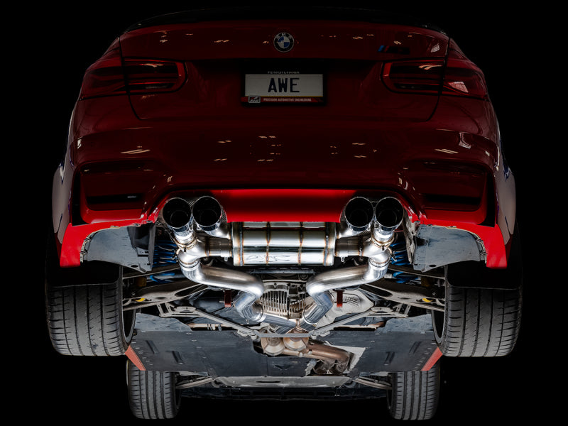 AWE Tuning BMW F8X M3/M4 SwitchPath Cat-Back Exhaust - Chrome Silver Tips