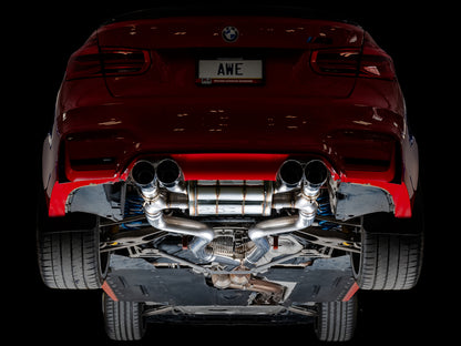 AWE Tuning BMW F8X M3/M4 SwitchPath Cat-Back Exhaust - Chrome Silver Tips